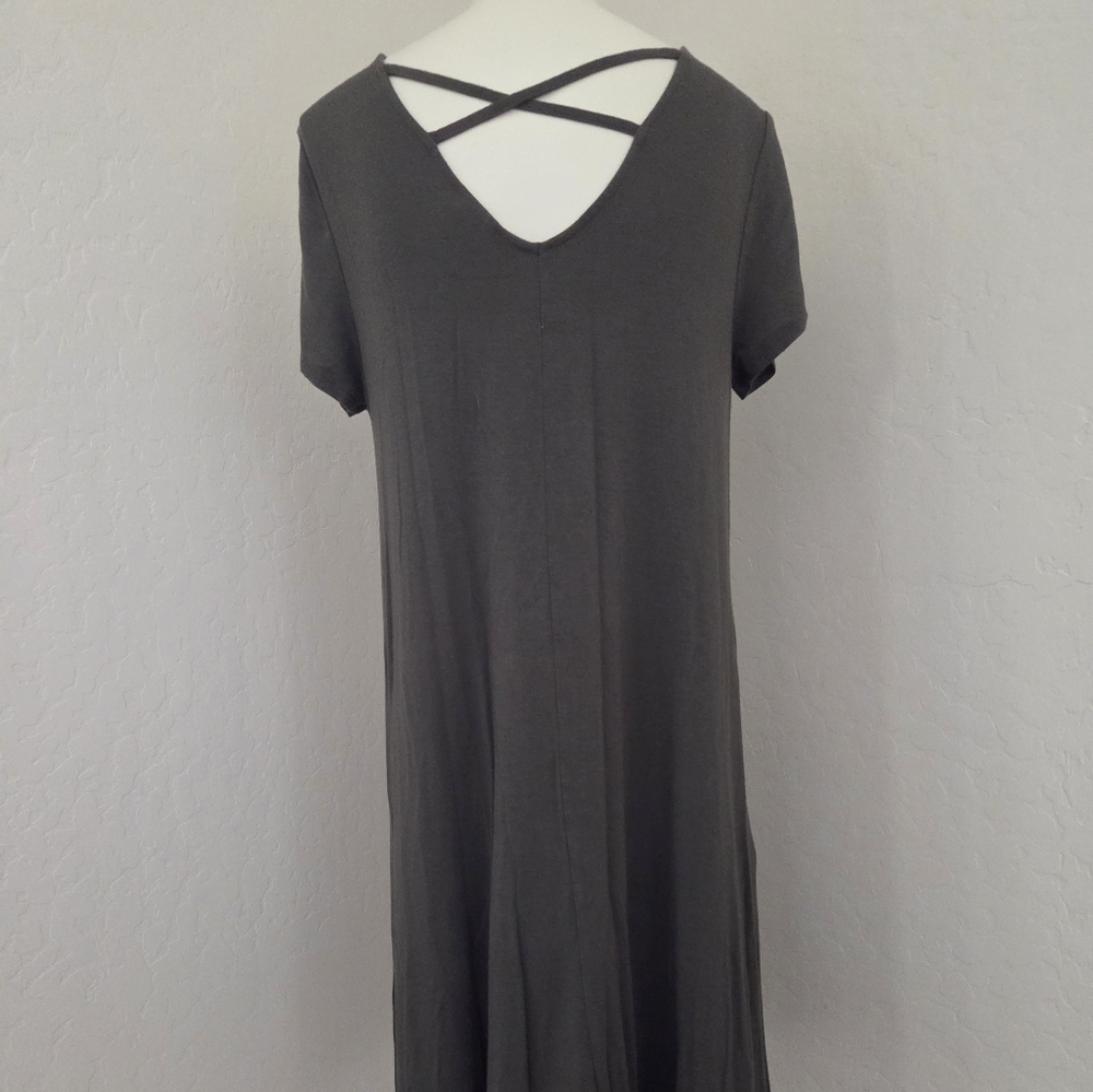 Mossimo Supply Co. Olive V-Neck Dress